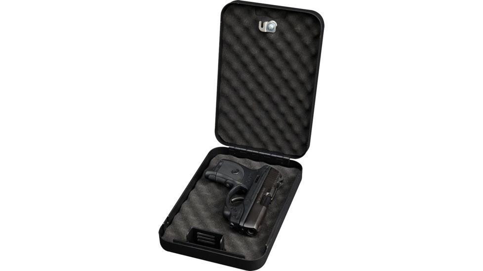 Bulldog Cases &amp; Vaults Personal safe w/ key lock &amp; security cable - Blk, Exterior size 9.5in. x 6.5in. x 2in. BD1121