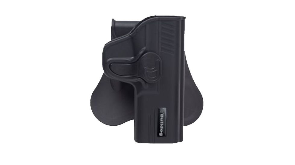Bulldog Cases &amp; Vaults Rapid Release Polymer Holster W/Paddle, Right Hand, Black, RR-TM