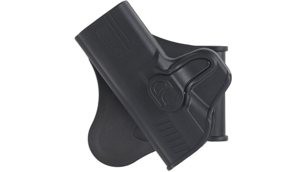 Bulldog Cases &amp; Vaults Rapid Release Polymer Holster, w/paddle - Right Hand, Black, RR-HP