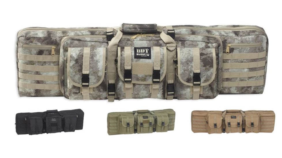 Bulldog Cases Single Tactical Rifle Case, AU Camo, Black, Green, Tan