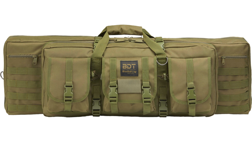 Bulldog Cases &amp; Vaults Deluxe 36in Single Tactical Rifle Case w/ Backpack Straps, Green, BDT35-36G