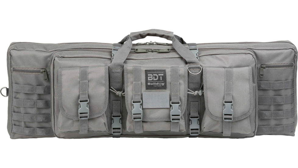Bulldog Cases &amp; Vaults Deluxe 36in Single Tactical Rifle Case w/ Backpack Straps, Seal Gray, BDT35-36SG