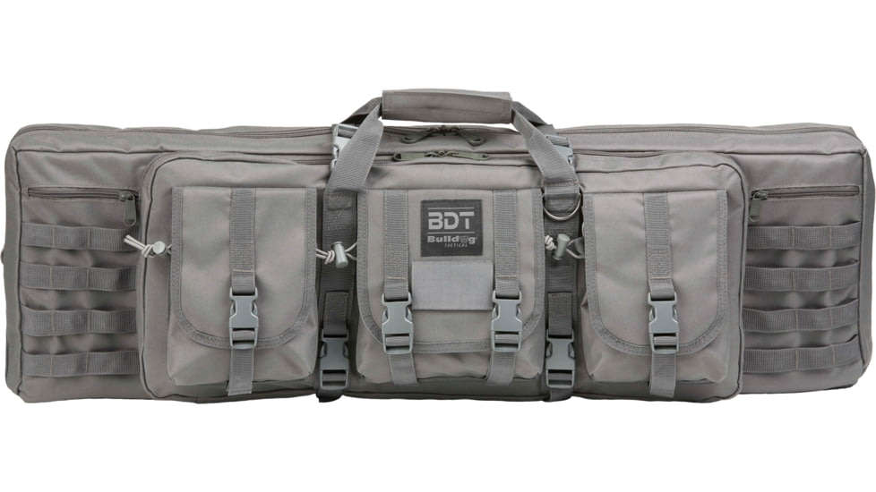 Bulldog Cases &amp; Vaults Elite 37in Double Tactical Rifle Case, Seal Gray, BDT60-37SG