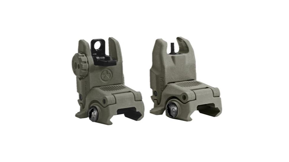 Magpul MBUS Front and Rear Flip Sights Set, OD Green MPIMAG247OD-KIT1