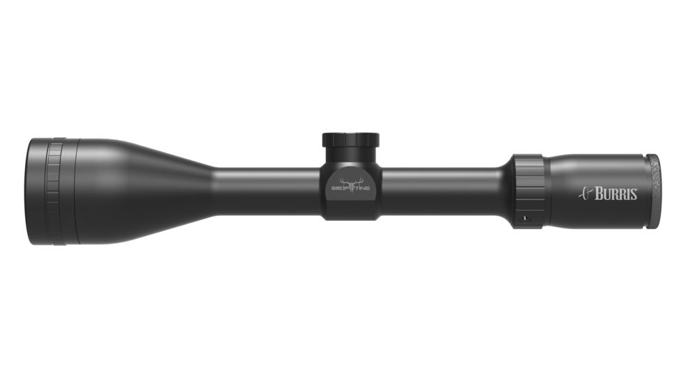 Burris Droptine 4.5-14x42 mm Rifle Scope, 1 in Tube, Second Focal Plane, Black, Matte, Non-Illuminated Ballistic Plex Reticle, MOA Adjustment, 200077