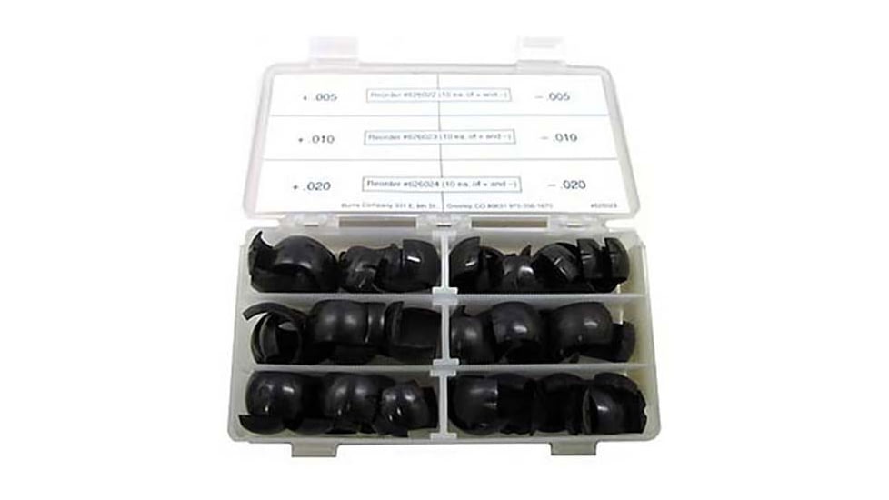 Burris Gunsmith Kit of 1 Inch Signature Offset Inserts- Ten inserts each of +/-.005 In., +/-.010In., and +/-.020In.