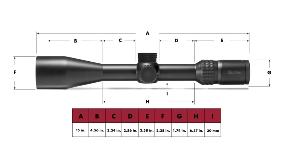 Burris Veracity 4-20x50 mm Rifle Scope, 30 mm Tube, First Focal Plane, Matte, Non-Illuminated Ballistic Plex E1 FFP Reticle, MOA Adjustment, Black, 200641