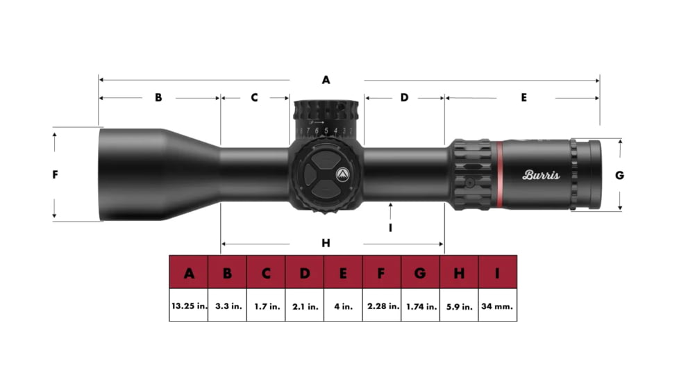 Burris XTR PS 3.3-18x50 34mm Tube Riflescope, Front Focal Plane, Black, 201220