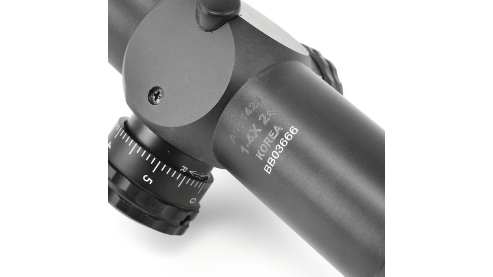 Bushnell AR Optics Riflescope, 1-4x24mm, 30 mm Tube, Second Focal Plane, Drop Zone .223 Reticle, Black, AR71424