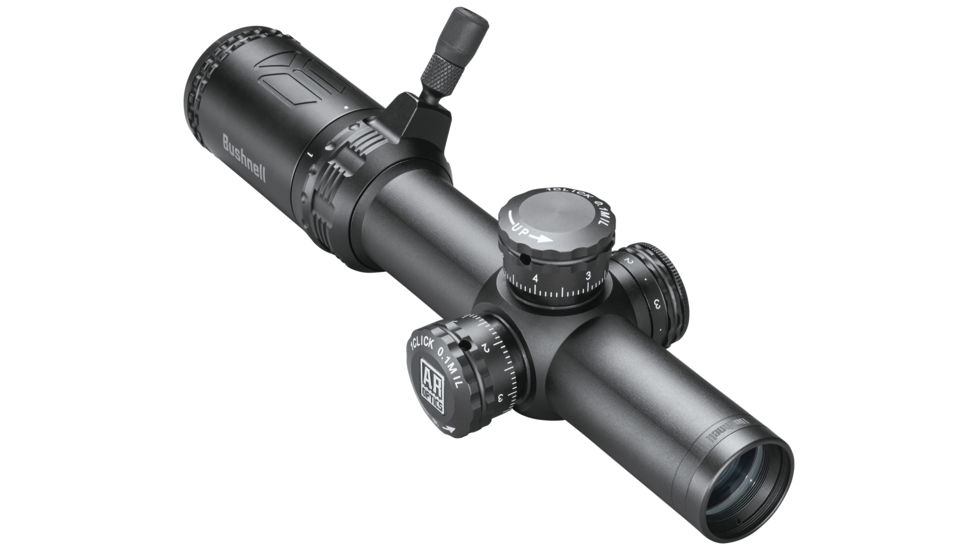 Bushnell AR Optics Riflescope, 1-4x24mm, 30 mm Tube, Second Focal Plane, Drop Zone .223 Reticle, Black, AR71424