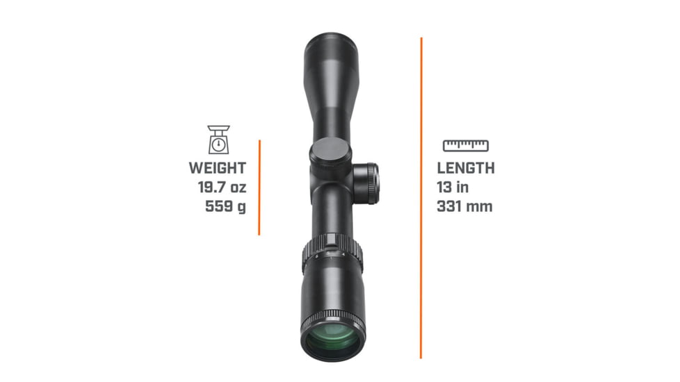 Bushnell 2.5-10x40 Elite 4500 Multi-X Riflescope, 30 mm, Second Focal Plane, Multi-X, 80 MOA, Black, REL2104BS3