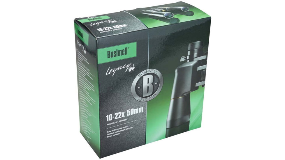 Bushnell Legacy WP 10-22x50mm Porro Prism Binoculars, Black, 121225