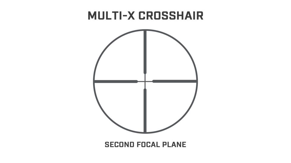 Bushnell Nitro Rifle Scope, 6-24x50mm, Second Focal Plane, Multi-X Crosshair Reticle, Black, RN6245BS3