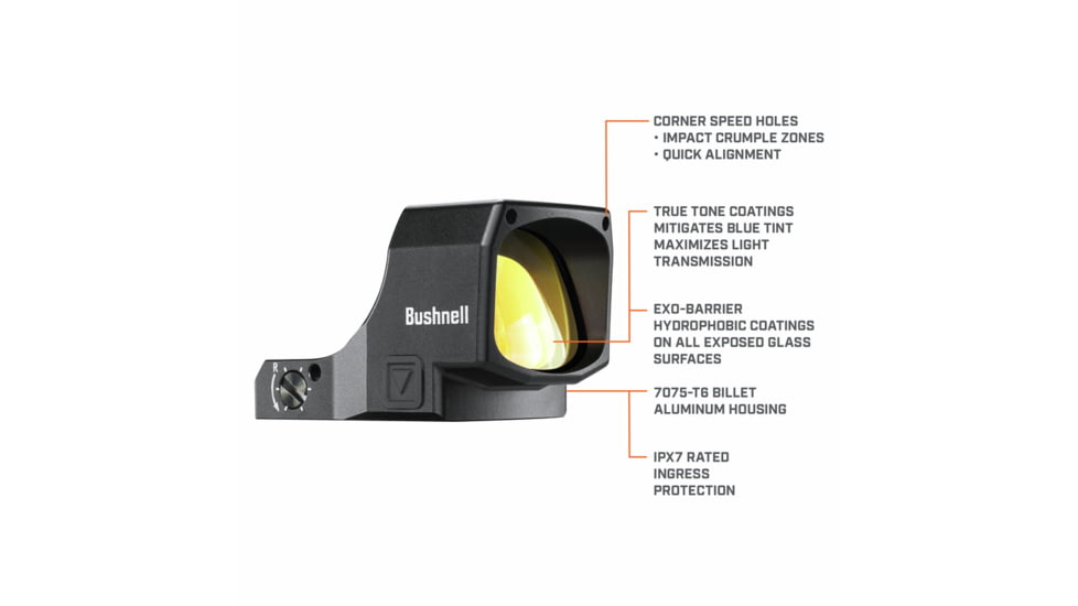 Bushnell RXM-300 1x28mm Reflex Red Dot Sights, 4 MOA Red Dot Reticle, Black, RXM300