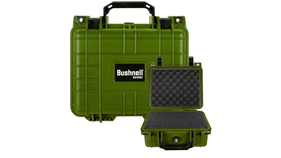 Bushnell Small 10.62in Waterproof Protective Gear Case w/ Foam, Tan, Small, BN00022-GRN