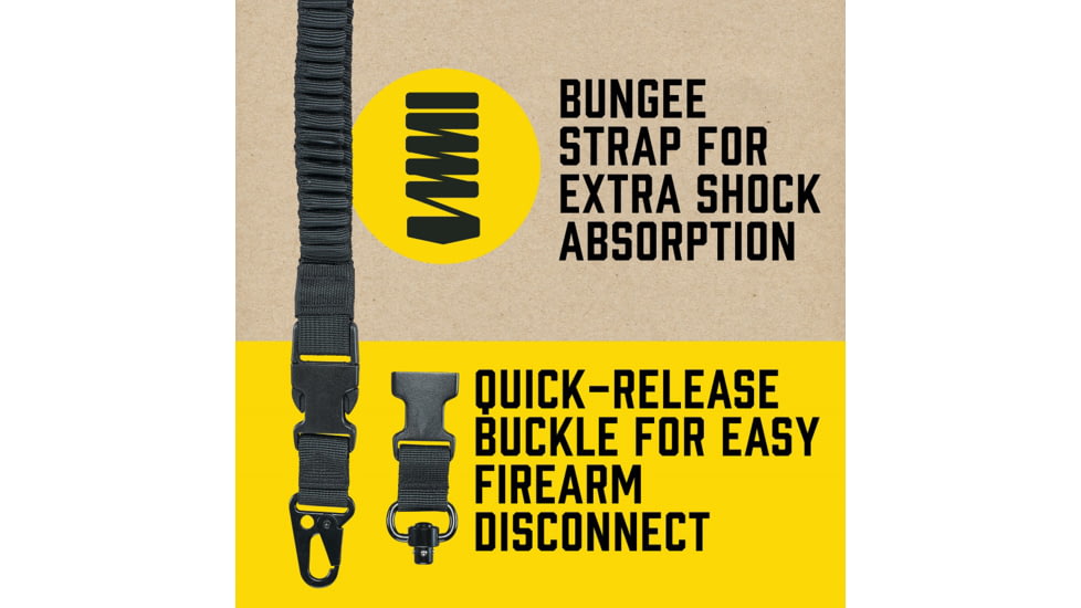 Butler Creek Featherlight Single Point Sling w/Swivels, Black, 190050
