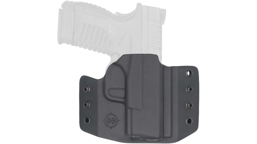 C&amp;G Holsters Covert OWB Belt Holster, Springfield XDs/XDs MOD2 3.3, Right Hand, Black, 0974-100