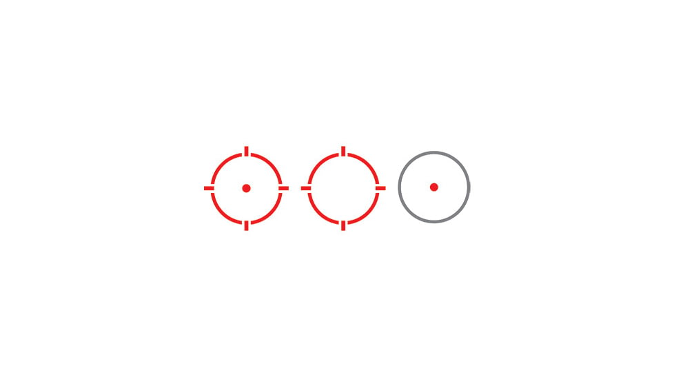 C&amp;H Precision Weapons STRYKR, Red Dot, 3 MOA Red Dot and 33 MOA Circle, Matte Finish, Black