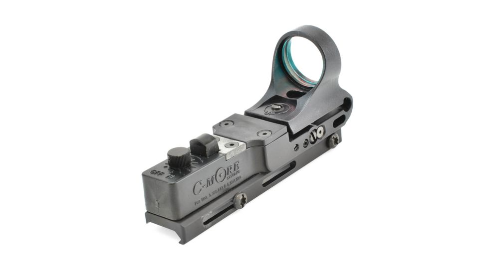 C-MORE Railway Red Dot Sight w/Click Switch, Black, 4 MOA CRWB-4