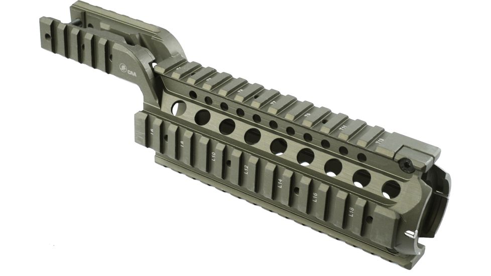 CAA AR15/M16 Aluminum 6 Rail System-M4 Carbine, OD Green X6G