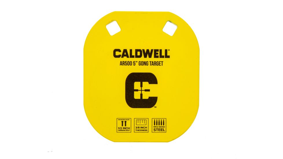 Caldwell AR500 Targets, 5in Caldwell C, Yellow, 1116700