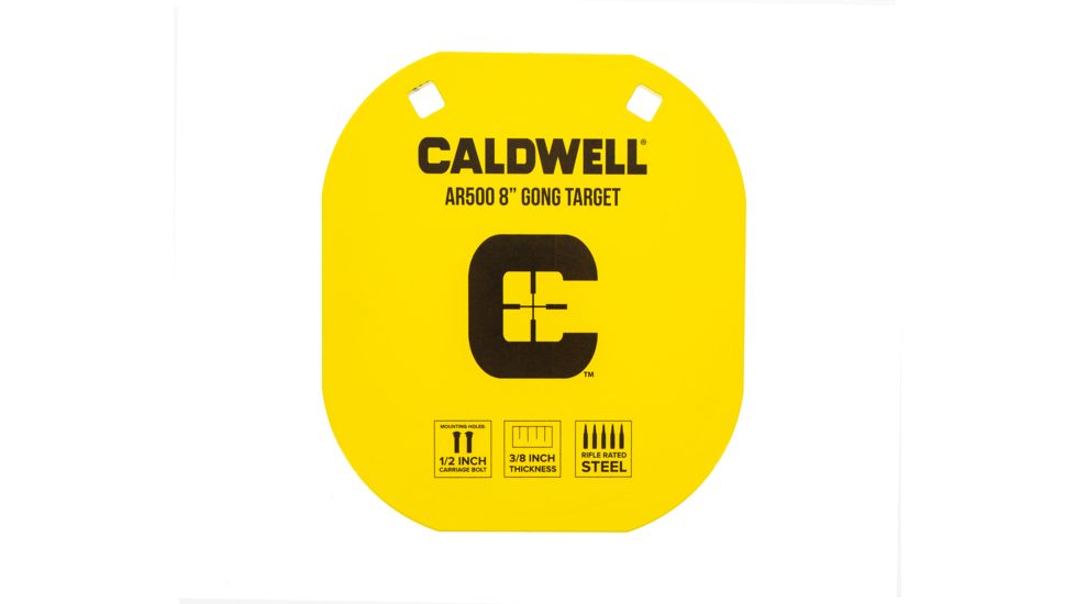 Caldwell AR500 Targets, 8in Caldwell C, Yellow, 1116703