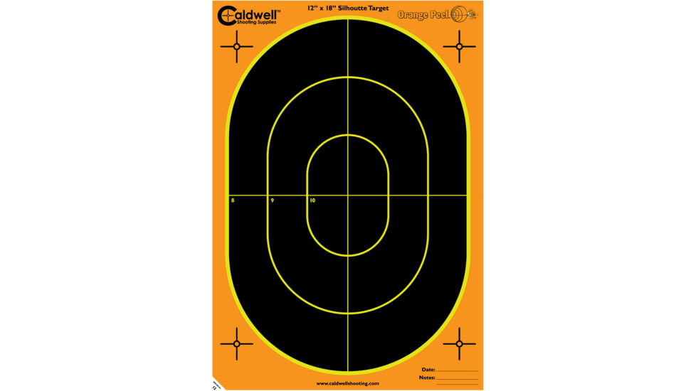 Caldwell Orange Peel Silhouette Target, 12x8, 5Pk, 1175517