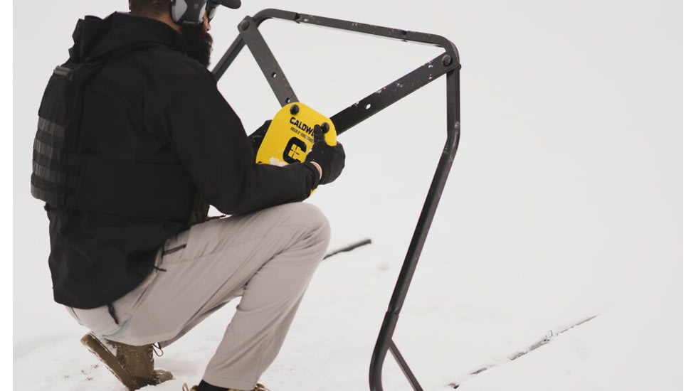 Caldwell Steel Target Stand with XL Strap Plate Hanger Set, Black, 1136057