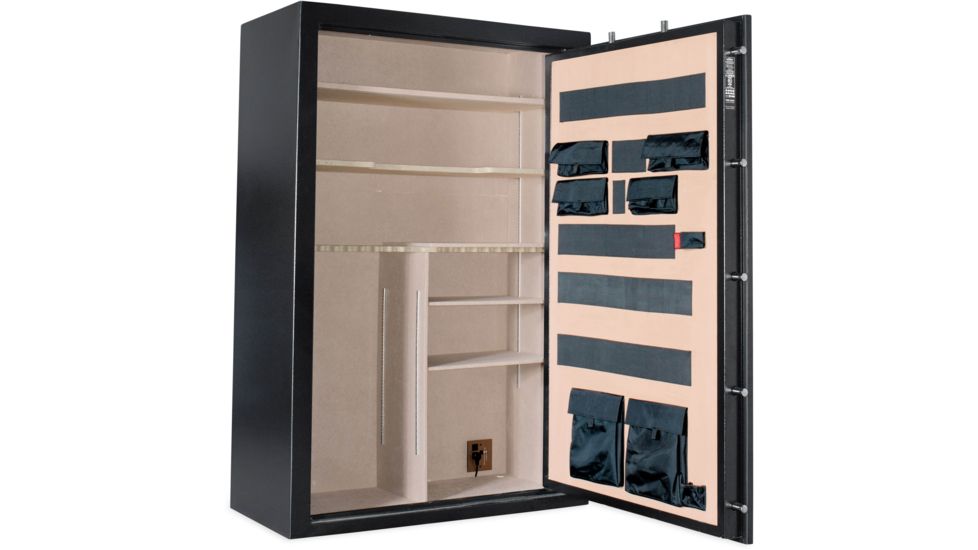 Cannon Safe Armory A64 80 Gun Safe, 72x48x30in - Hammertone Black/Chrome A64-H1FDC-13