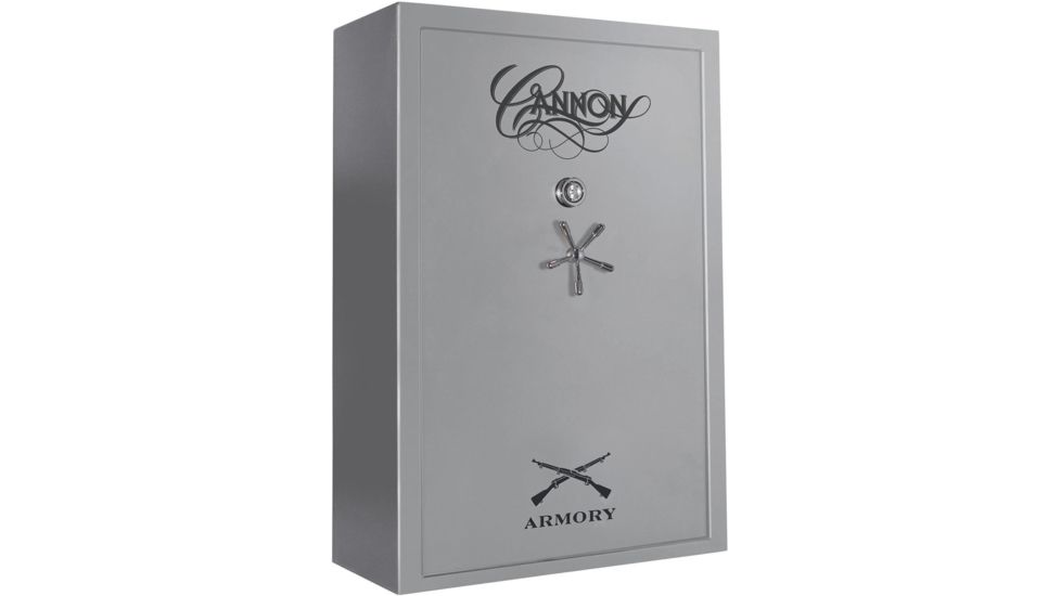 Cannon Safe Armory A64 80 Gun Safe, 72x48x30in - Hammertone Gray/Chrome A64-H2FDC-13