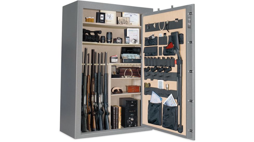 Cannon Safe Armory A64 80 Gun Safe, 72x48x30in - Hammertone Gray/Chrome A64-H2FDC-13