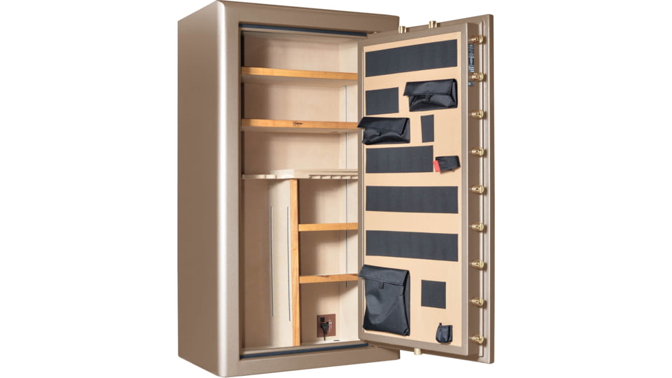 Cannon Safe Commander 43 Fireproof 36 Gun Safe, 72x40x28in - Hammertone Beige/Brass CO43-H3FDB-13