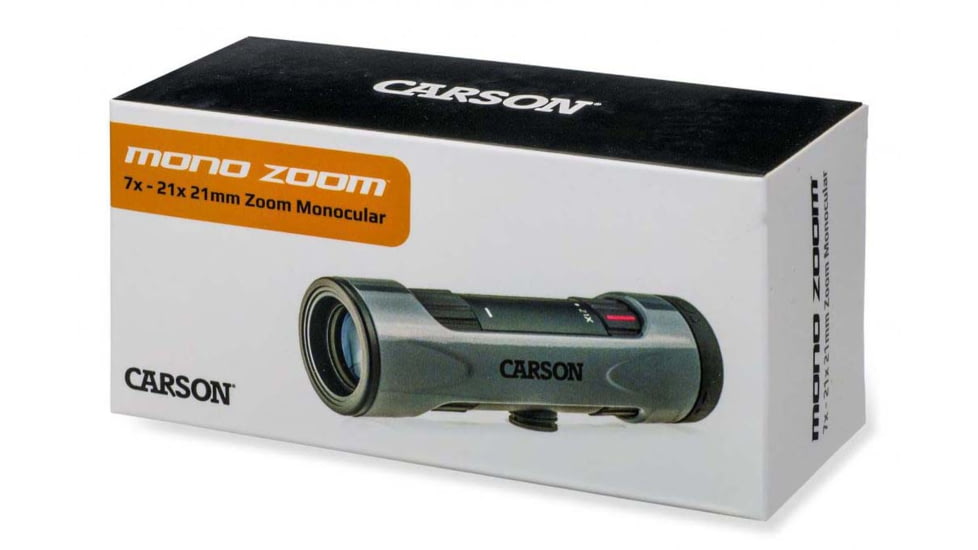 Carson 7-21x21mm MonoZoom Monocular, 120-152 degrees, Gray, ZM-721