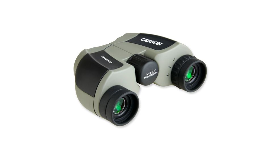 Carson 7x18 MiniScout Porro BK-7 Prism Lightweight Binoculars, Matte - JD-718
