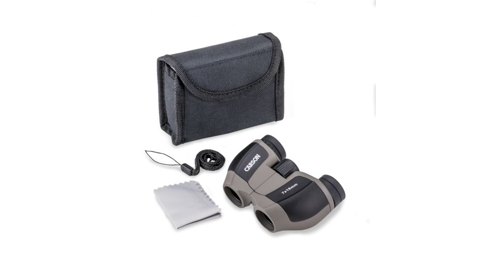 Carson 7x18 MiniScout Porro BK-7 Prism Lightweight Binoculars, Matte - JD-718