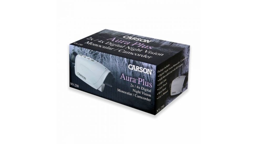 Carson Aura Plus 2x Digital Night Vision Monocular/Camcorder,Black/Grey NV-250
