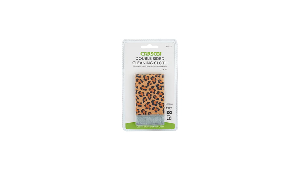 Carson Double-Sided MicroFiber Lens Cleaning Cloth,Safari Leopard MF-11-02
