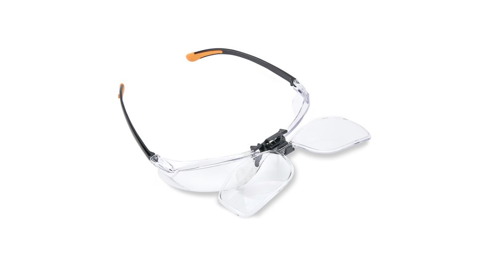 Carson Magnifying Safety Glasses Scratch-Resistant Poly Carbonate Lenses, Clear, 2.5 diopter vm-20