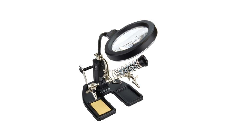 Carson SolderMag 1.75x Station Magnifier Loupe, Black CP-50