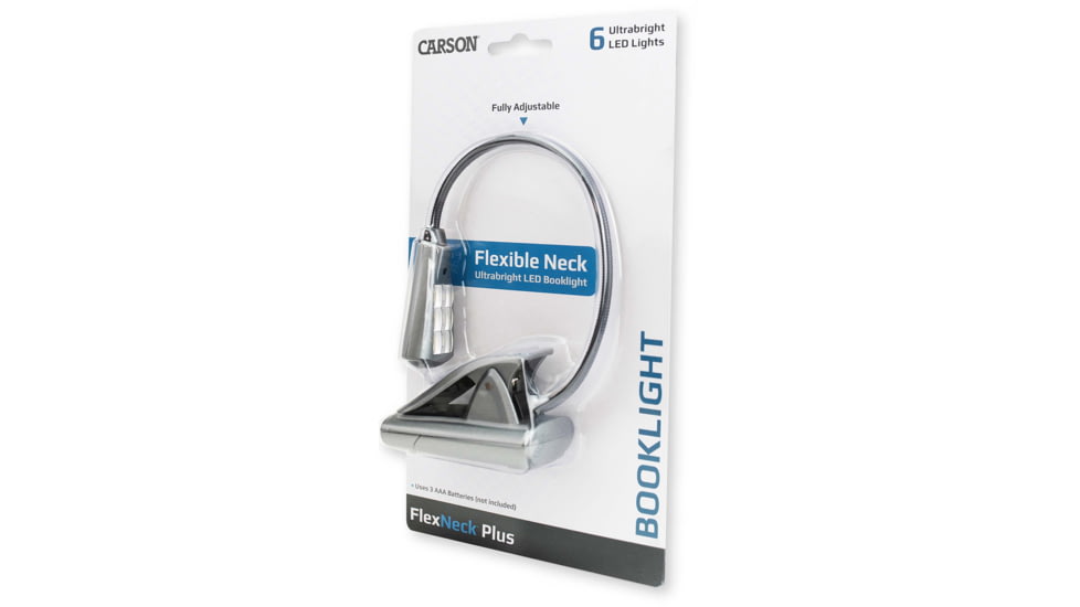 Carson Ultra-Bright Fully Adjustable 6 LED Book Light, Grey FL-66