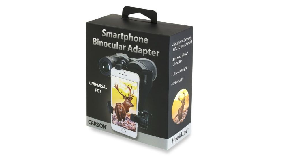 Carson Universal Smartphone Adapter for Full Size Binoculars, Black IB-700