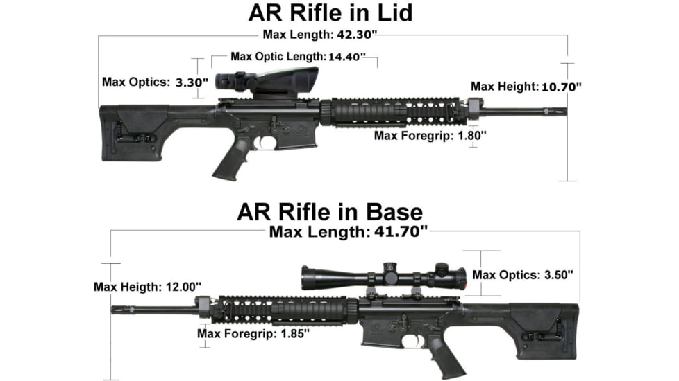 Case Club 2 AR15 Rifle Case, Black, Large, CC6064HXYW2AR