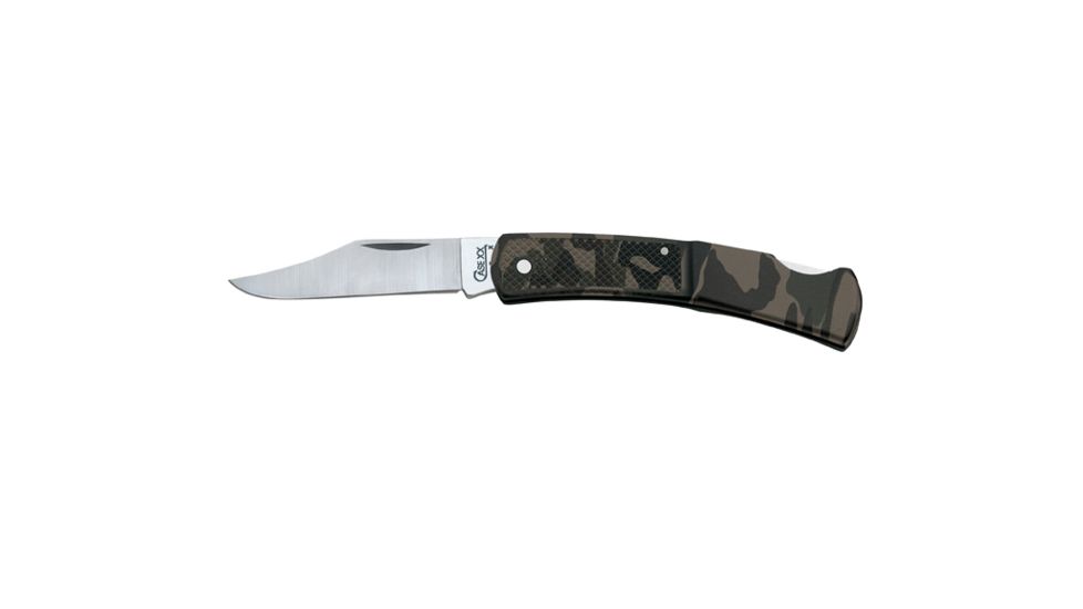 Case LT1405L SS Small Lockback Case Caliber Camo Lockback, Clip Blade, Zytel Handle 00118
