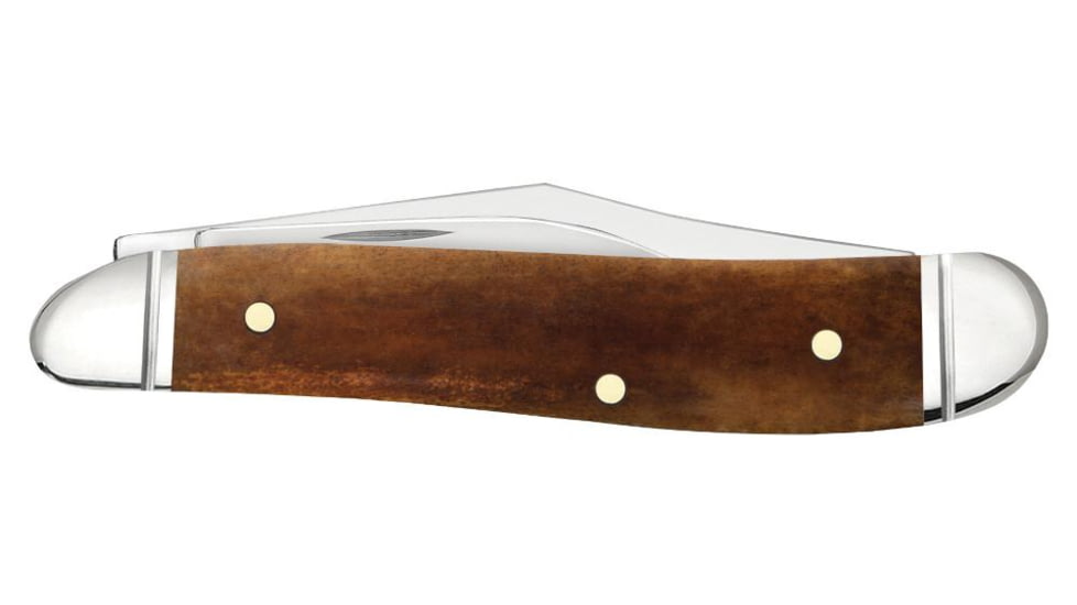 Case Peanut Folding Knife, 2.88 in, Tru-Sharp Surgical Steel, Smooth Antique Bone Handle, 58201
