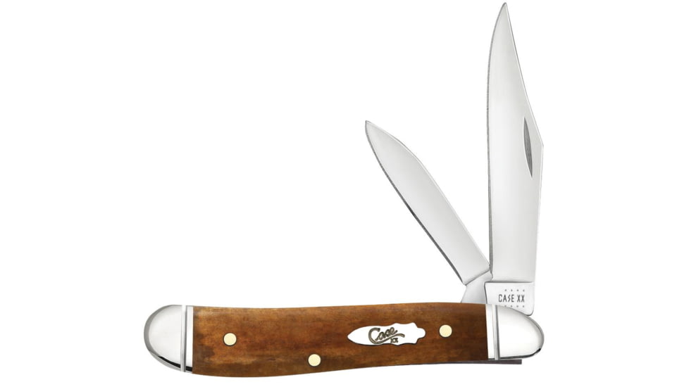 Case Peanut Folding Knife, 2.88 in, Tru-Sharp Surgical Steel, Smooth Antique Bone Handle, 58201