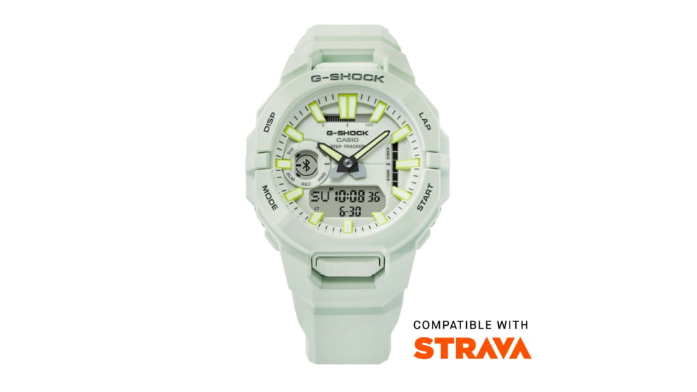 Casio G-Shock Mens Move Analog-Digital Watch w/Bluetooth Connect/Step Tracker, 49 mm Case Diameter, Resin, White, Bio-based Resin, GBA-950-7ACR