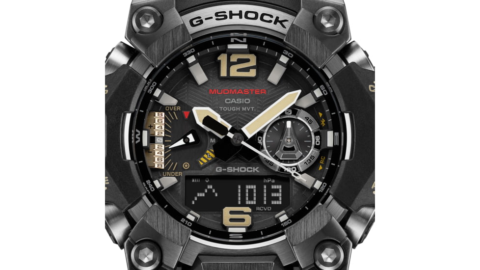 Casio G-Shock Mudmaster Triple-Sensor Solar Watch - Mens, Black, GWG-B1000-1ACR