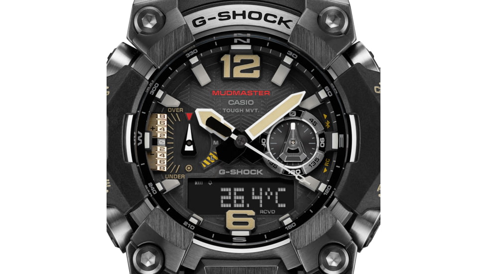 Casio G-Shock Mudmaster Triple-Sensor Solar Watch - Mens, Black, GWG-B1000-1ACR