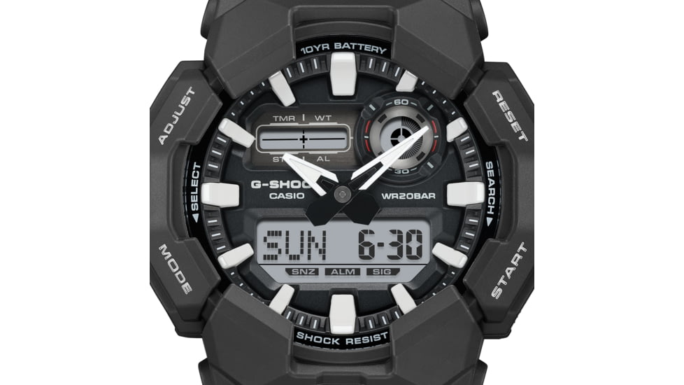 Casio Tactical G-Shock Analog-Digital 10-Year Battery Watch - Mens, Black, One Size, GA-010-1ACR