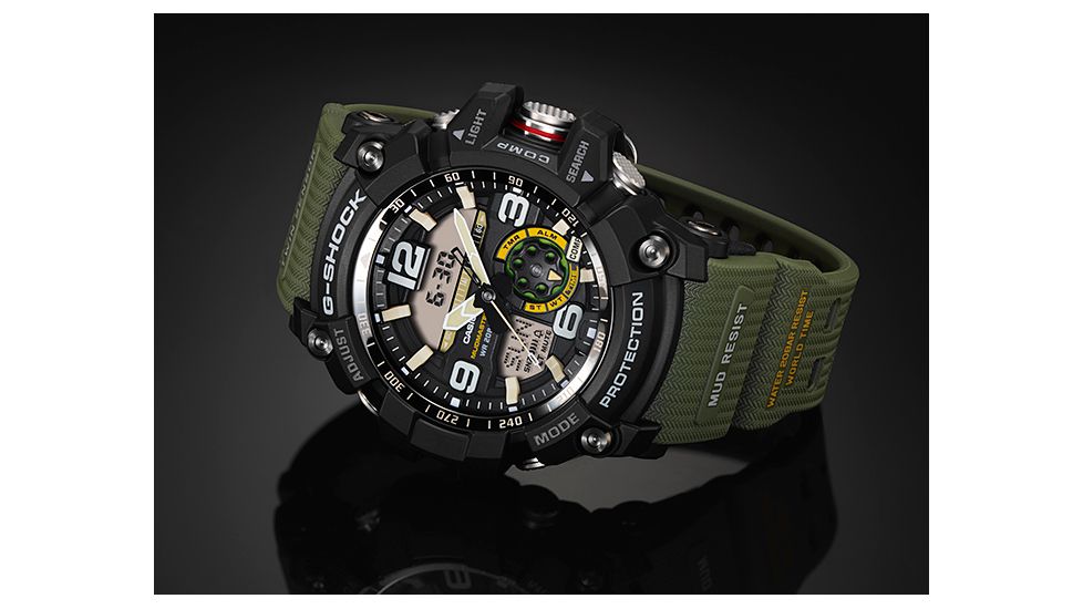 Casio Tactical Master of G, Mudmaster Watch, Green Band, Green, GG1000-1A3